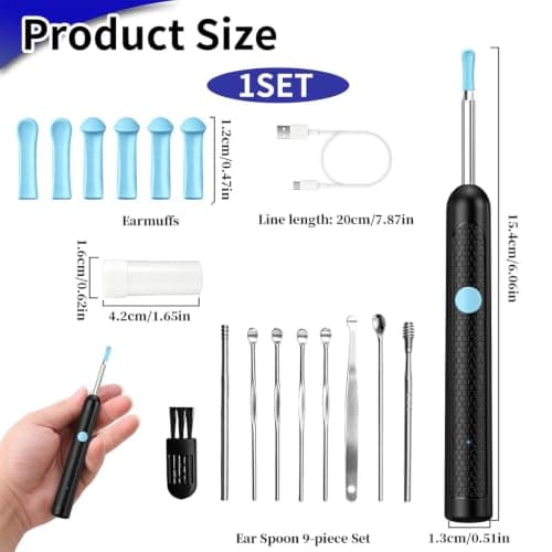 Ear Wax Removal Otoscope Kit 1080P HD Visual Wireless for iOS Android — view 3