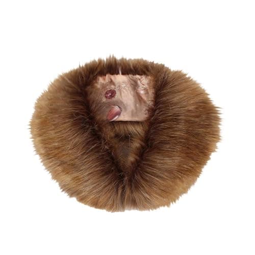 Momolaa Clearance Faux Fur Collar Women's Neck Warmer Scarf Wrap Fluffy Fake Fur Scarf Wrap Winter Neck Warmer Coffee