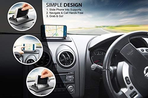 DreamLine Products Car Phone Holder Dashboard Mat - Premium Edition Mobile Phone Car Cradle Mount All Vehicles Phones GPS — view 3