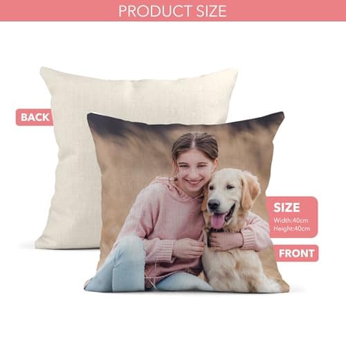 Print Maniacs Personalised Soft Pillow Gifts Best Friend, Custom Photo Pillow for Adults Kids, Gifts for Mum, Dad, Boyfriend, Girlfriend Cold for Sleeping — view 2