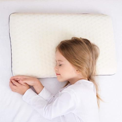 SIKAINI Kids Memory Foam Pillow, Hypoallergenic Neck Support for Children (3-10 Years), Breathable & Machine Washable Cotton Cover, Certified Safe Toddler Pillow for First Big Bed, Orthopedic Design — view 2