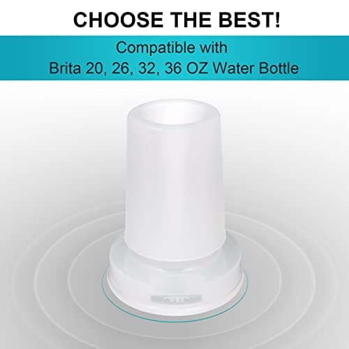 4 Pack Silicone Water Bottle Mouthpiece Replacement for Brita Water Bottle — view 3