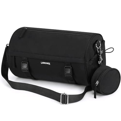LAIMEIWEE 15L Small Sports Bag for Men and Women, Waterproof Training Bag with Wet Compartment and Yoga Mat Strap, Compact Duffle Bag for Gym, Yoga, Travel, Swimming and Sauna, black, Pe, Classic