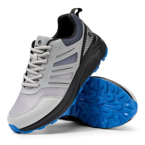 FitVille Wide Fit Mens Trainers Trail Running Shoes, Graphite, 11 Wide