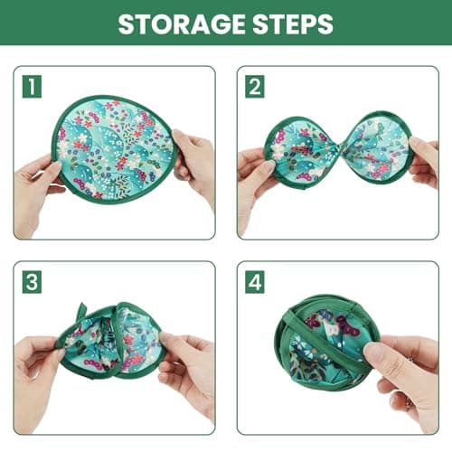 BQMEZRNUS 8Pcs Round Japanese Folding Hand Fan Foldable Fan — view 4
