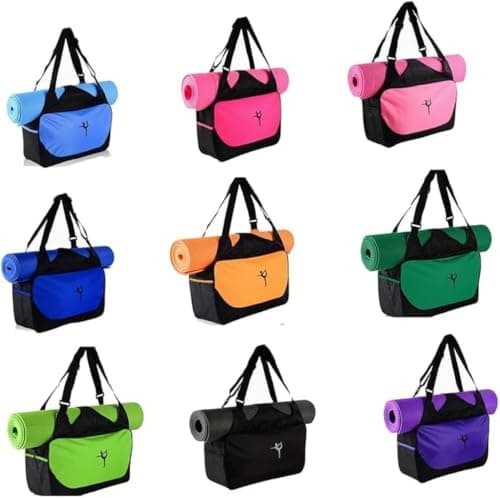 mophrati Sports Duffel Bag Travel Carry Bag Dance Yoga Mat,Green — view 3