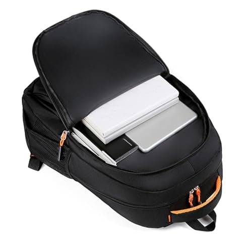 Harilla Laptop Backpack Nylon Multifunctional Daypack for Overnight Weekender Business, Orange — view 5