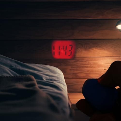 TOKIDNY Mini Projection Clock Portable LED Time Projector in Blue Plastic — view 5