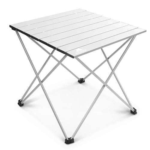 Voyager Camping Table – Foldable Outdoor Table with Adjustable Height, Extra Storage, Quick Setup, Lightweight & Durable – Compact Table for Camping, Picnic & Travel –large 49x46x40cm
