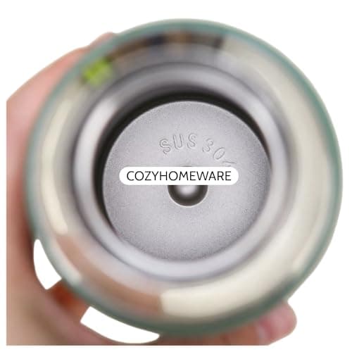 COZYHOMEWARE Stainless Steel Vacuum Flask Travel Set, Green — view 4