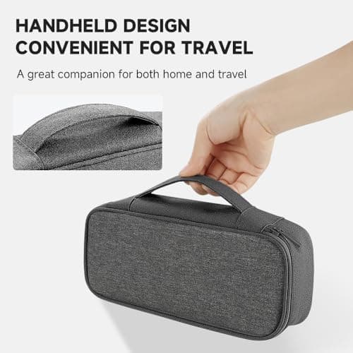 Teskyer Travel Tech Pouch, Protable Cable Organiser Bag, Electronics Accessories Travel Organizer Case for Cable Charger Earphone Power Bank Hard Drive - Dark Grey — view 5