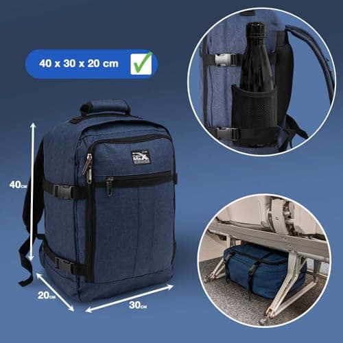 Cabin Max Ryanair Cabin Bags 40x30x20 Underseat Bag - Travel Backpack 24L — view 6