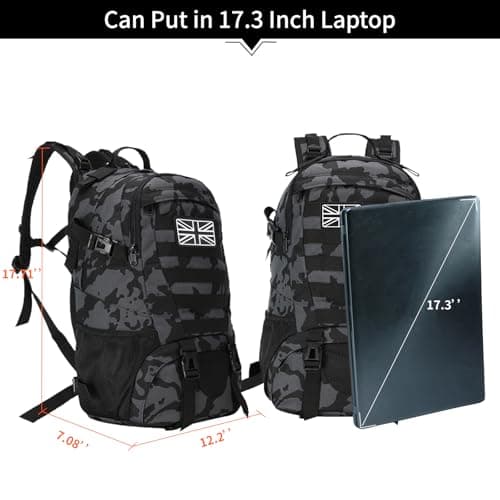 Jueachy Military Tactical Backpack 30L Water Resistant Rucksack for Men — view 4