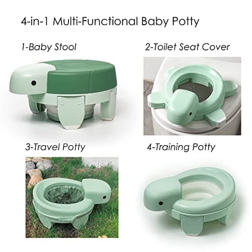 Ihaapsi 4-in-1 Foldable Toddler Travel Potty with Splash Guard — view 2