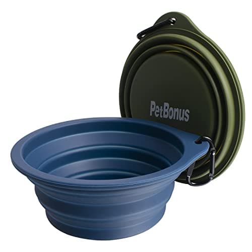 PetBonus 2-Pack Collapsible Dog Bowls, Portable Travel Dog Water Food Bowls — view 2