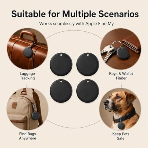 4 Pack GPS Tracker Tag for Vehicles Work with Apple Find My (iOS Only) — view 4