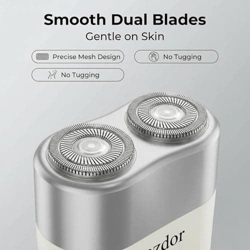 Electric Razor for Men,Mini Electric Shaver, Portable Mini Shaver with Dual Blades, Type-C Fast Charging, IPX7 Waterproof, Wet & Dry Use, Travel-Friendly Grooming Tool — view 3