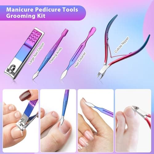 CGBE Manicure Set 12pcs, Professional Nail Clipper Grooming Kit with Case — view 5