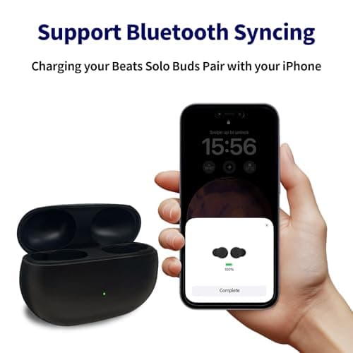 MIOLLYBO Upgraded Replacement Charging Case for Beats Solo Buds with 660mAh Built-in Battery, Sync Button & Pop-Up Pairing Portable Charging Dock, USB-C Charging Port (Earbuds Not Included) — view 2