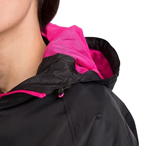 Trespass Womens Waterproof Packaway Jacket Qikpac Black in Size - 10 — view 6