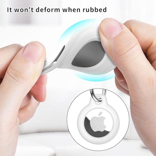 Protective Case for AirTag, Apple Airtag Keyring(Black & White),2 Pcs — view 5