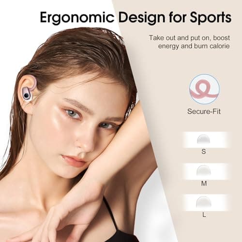 Wireless Earbuds with Earhooks HiFi Stereo, IP7 Waterproof Sports Earphones — view 6
