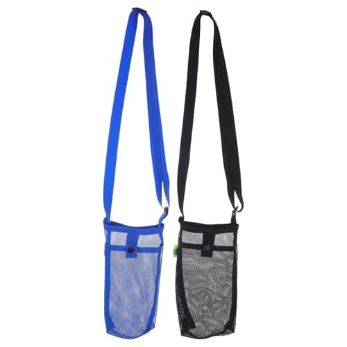 Mobestech 2pcs Water Bottle Sling Carrier with Adjustable Strap Mesh Sleeve