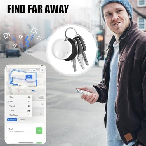 Smart Tracker Tag, YiYunTE 2 Pack Item Key Finder Locator compatible with Find My App(iOS only), Kids Children Tracking Tag Device, Small Bluetooth GPS Tracker for Cat Dog Pet Wallet Luggage — view 3