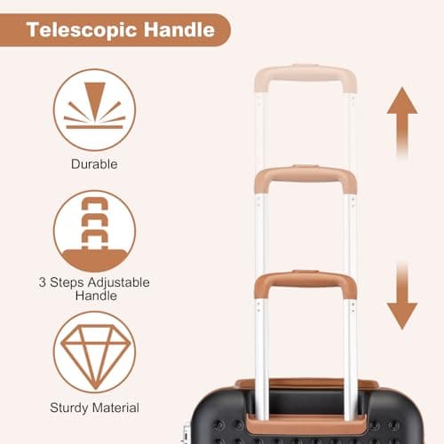 Kono Medium Suitcase, Lightweight Hard Shell Checked Luggage — view 4