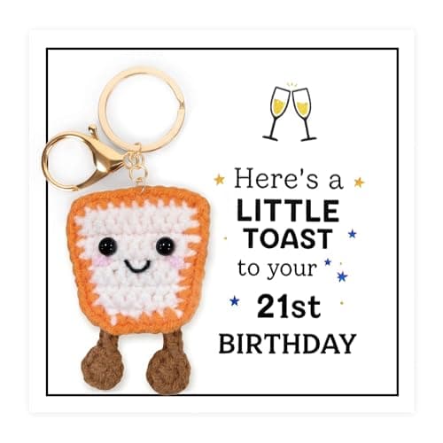 DINSAGE 21st Birthday Gift for Her Him Women Men Girls Keyring, Card, Gifts Box Set,Unique 21st Birthday Presents Ideas for Sister, Granddaughter, Friend, Son, Daughter, Niece, Nephew