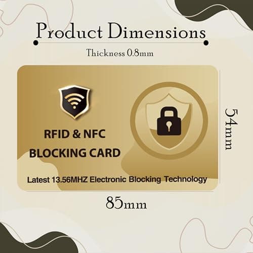 DevTech IT RFID Blocking Cards, 5 Pack Contactless/NFC Bank Card Protectors for Wallets and Purses, Gold Finish — view 2