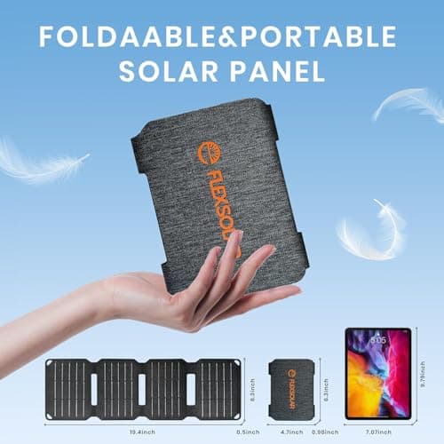 10W Foldable Mini Solar Panel Charger for Camping, IP67 Waterproof Solar Panel with USB-A Compatible with Smartphones,USB Devices for Camping, Hiking and Outdoor Activities — view 2