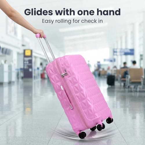 CMY Suitcase 24 Inch Medium Hard Shell Lightweight ABS Checked-in Luggage — view 2