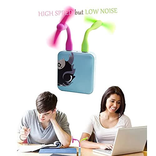 Usb Desk Fan, 6 Pack Mini Usb Fans,Portable Fan, Flexible Neck Cooling Fan, Quiet Travel Fan, Personal Portable Pocket Fan, Usb Desk Fan(Color) for Home — view 4