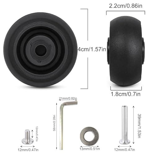 Vexandrie 4Pcs 40x18mm Black Suitcase Repair Kits — view 4