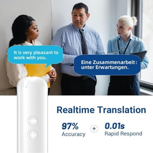 Beufee Translator Device, 127 Languages Translation Device Two Way Offline Language Translator Handheld Translator Device for Learning Business Travel(White) — view 4