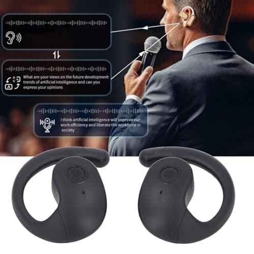 Language Translator Earbuds, Open-Ear Real Time AI Translation Earphones Two-Way Voice Translator Device with Charging Case, for Travel Business — view 5