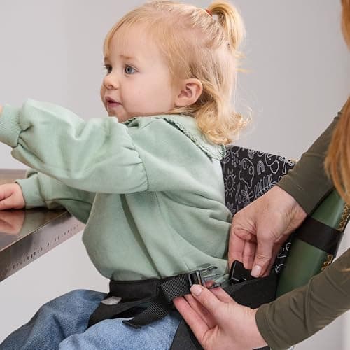 Nuby Compact Foldable Travel Booster Seat with Storage Pocket, 6M+, Panda — view 2