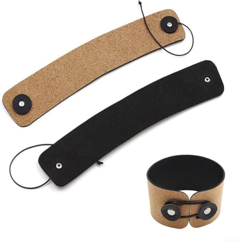 HOHOVYVY Travel friendly Coffee Cup Sleeves with Cork and PU Leather, Pack of 2 (brown) — view 3
