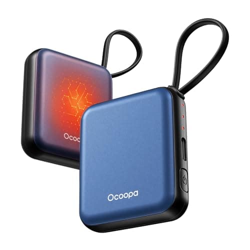 OCOOPA Hand Warmers Rechargeable 2 Pack, 7Hrs*2 Long Heat, 0.6" Ultra Slim Fits Pocket Gloves, 3 Heat Levels, UL Certified Electric Handwarmer, Gifts for Christmas,Winter Essential,UT5 Nano
