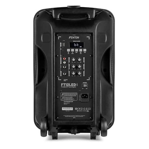 Fenton FT12LED MK2 12-Inch Portable PA System, 700W, Battery, Mic — view 3