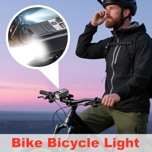 Led Bike Lights Waterproof Super Bright Headlight Taillight — view 2