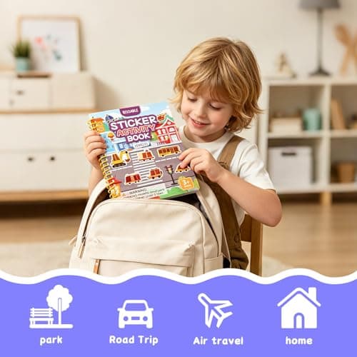 BuyCard 4 Pack Reusable Sticker Book for 2 3 4 Year Olds — view 6