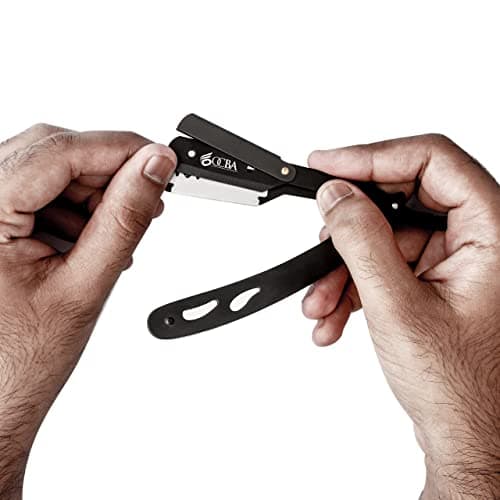 OCBA Barber Razor Wooden Shaving Light Weight Professional Barber Razor 3 Piece Set — view 3