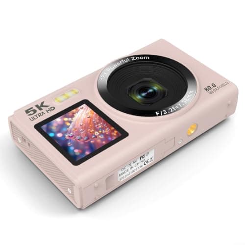 Dual Screen Vlogging Camera for 5k 80MP Selfie Dual Screen Vlogging(Pink)