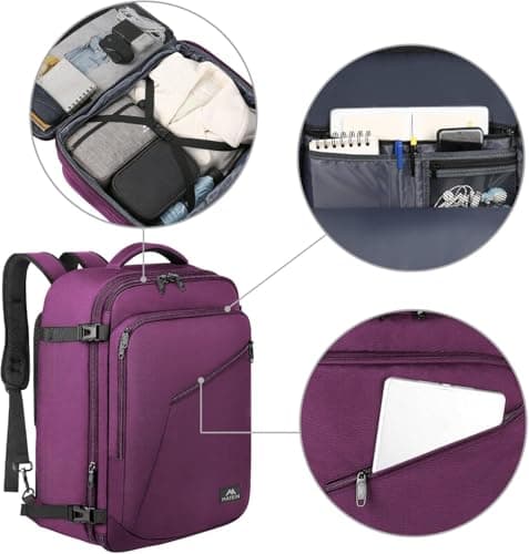 MATEIN Ryanair Cabin Bags 40x30x20 Underseat, Travel Rucksack Cabin Size — view 4