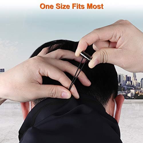 Winter Neck Warmer Neck Gaiter Ski Snood for Men with Thermal Fleece Waterproof Fabric, Face Covering Multifunction Headwear Elastic Tube Face Scarf Face Shield for Sports Cycling Skiing, Running — view 2