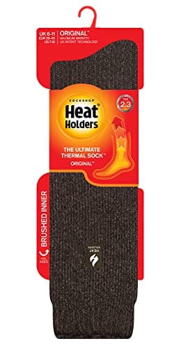 HEAT HOLDERS - Mens & Womens Knee High Thermal Socks | Extra Thick Warm Socks with Fluffy Insulated Inner for Winter | Ideal Socks for Outdoor Boots (6-11, Brown) — view 3
