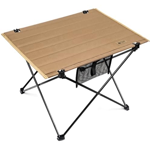 ONETIGRIS Foldable Camping Table, Lightweight Portable Table Sturdy & Quick Setup, Holds Up to 66 lbs, Perfect for Camping, Hiking, Backpacking, Picnic, Beach, Travel