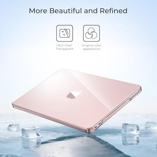EooCoo for MacBook Neo Case 13 inch 2026 A3404 A18-Pro Crystal Pink — view 4